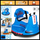 Blue 12V Ride-On Bumper Car for Kids with Dual Joysticks and Remote Control