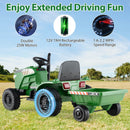 Dual Function Kids Ride-On Tractor 12V Battery Operated Toy Car with Remote Control