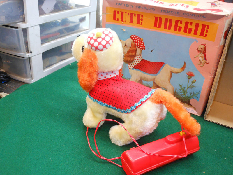 Fully Working Tiny Spaniel Remote Control Fur-Covered Toy with Action and Box
