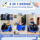 12V Electric 3-in-1 Ride-On Car for Kids Ages 1.5-3, Blue
