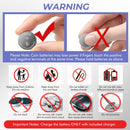 Fitinoch 8 Count Rechargeable 2032 Lithium 3V Coin Battery Set with Charger