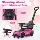 Maserati Licensed 3-in-1 Push and Ride Foot-to-Floor Sliding Car for Kids