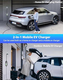 16Amp Electric Car Charger - Level 1/2 Silver EV Charging Solution