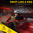 Red 24V Kids Electric Drift Go Kart with Dual Motors, Speeds up to 8.1 MPH