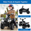 12V Black 4-Wheel Ride-On ATV for Kids