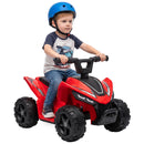 Qaba Red Kids Quad ATV with 6V Battery and Handlebar Controls