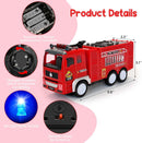 Musical Fire Truck Toy with 4D LED Lights and Automatic Bump Action