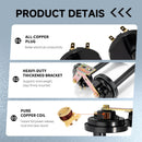 12V Electric Dual Train Horns with Bracket for Trucks and SUVs - Black