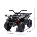 24V Electric Off-Road ATV for Kids with Bluetooth, LED Lights, and 160W Power - Blue