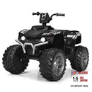 12V Black Kids ATV Electric Ride-On with LED Lights and Adjustable Speed