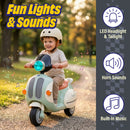 Kids' 3-Wheel Electric Motorcycle Scooter with LED Lights