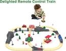 Remote-Controlled Battery-Powered Wooden Train Set