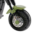 Green 3-Wheel 6V Electric Motorcycle Toy for Kids with Colorful Lights and Music