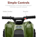 6V Kids Electric ATV Quad Toy with Treaded Tires and Push-Button, Army Green