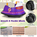 Purple 12V 360° Spinning Ride-On Bumper Car for Kids with Remote Control