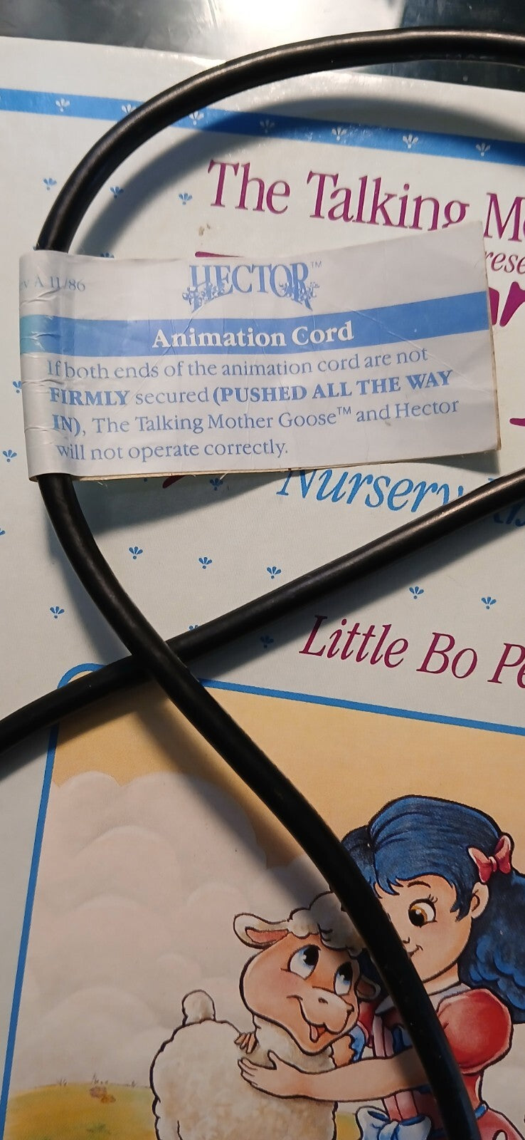 Talking Mother Goose and Hector Animation Cord Connector Toy