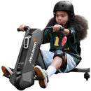 24V Kids Electric Go Kart, 360° Spin Drift Racer, Black