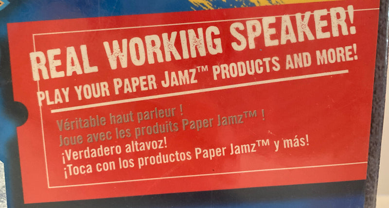Paper Jamz Series 1 Amplifier Toy with Audio Cable in Silver and Black