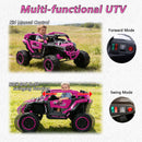 24V Electric UTV for Kids - 2-Seater Ride-On Car with Remote Control, LED Lights, and Music