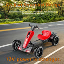 12V Electric Go Kart for Kids with Foldable Design, Adjustable Seat, and 4 Non-Slip EVA Wheels for Outdoor Fun