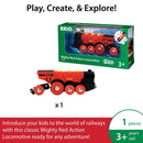 Vibrant Red Electric Toy Train - Motorized Engine with Lights and Sounds