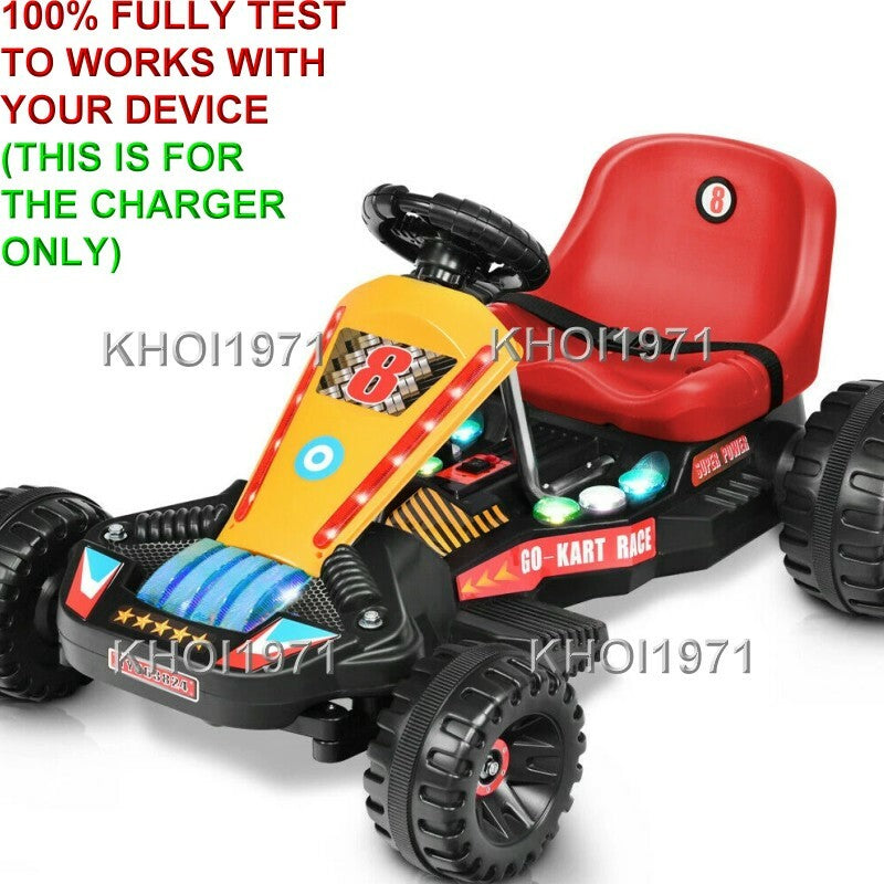 AC Charger Adapter for 6V Battery Ride-On Go Kart with 4 Wheels TY563824