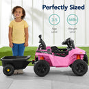 12V Electric Ride-On UTV Car and Trailer for Kids with Parental Control, LED Lights, and Bluetooth