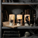 Battery-Operated Skull Flameless Halloween Candle with 6-Hour Timer