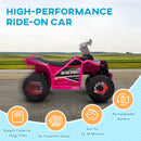 6V Pink Ride-On Car for Toddlers with Forward and Reverse Functionality and Durable Wheels