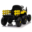 12V Battery-Powered Kids Ride-On Tractor with Trailer and Remote Control for Boys and Girls