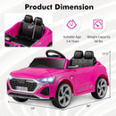 INFANS Pink Audi SQ8 Ride-On Vehicle for Ages 3 and Up