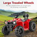 12V Electric ATV Quad Car Toy for Kids with Bluetooth Audio - White