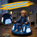 Battery-Powered 12V Navy Bumper Car with 360° Spin & Remote for Ages 1.5 to 6