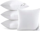 Set of 4 Decorative 18x18 Pillow Inserts with Down Alternative Filling