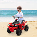 Kids Electric Ride-on ATV with Bright Headlights and Music - Red 12V