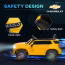 Kids Electric Yellow Chevy TAHOE SUV Ride-On Car with Remote Control