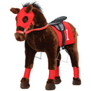 Neighing Ride-On Horse Toy for Children Ages 3 to 8 with Saddle and Stirrups