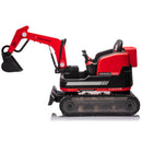 Dual Function 12V 360° Red Kids Ride-On Excavator with Remote Control