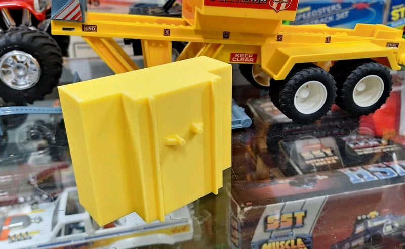Yellow Pull Sled Box Compatible with Playskool Bogfoot SST Stomper Trucks 3D Printed