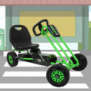 Green Rocket Pedal Go Kart with Ergonomic Adjustable Seat and Precision Steering