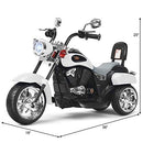 Electric Chopper Motorbike for Kids, White 6V Ride-On Toy