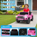 Pink 12V Electric Ride-On Chevrolet Colorado for Kids