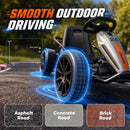 Qaba 24V Dual Motor Electric Drift Go Kart for Children Aged 6 and Up, Gray