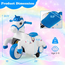 Carrito Eléctrico Azul Unicornio para Niños y Niñas de 3 a 5 Años
