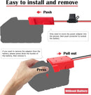 Milwaukee M18 Power Wheel Adapter Kit with 12AWG Wire and Safety Fuses