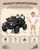 12V Kids Electric Jeep with Remote Control, Bluetooth, and LED Lighting