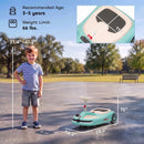 Qaba Light Blue Electric Wiggle Car with Adjustable Steering Wheel and Pull Handle