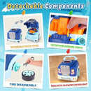 Blue Truck Engine Playset with Lights, Sounds, and Electric Drill