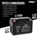 12V 8AH 135 CCA SLA Power Sport Lead Acid Battery