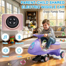 12V Electric Wiggle Ride-On Car with Pedal, 2-in-1 Rechargeable Battery System